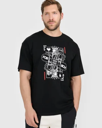 Tricou barbatesc  bumbac superior, negrudwqf, Negru