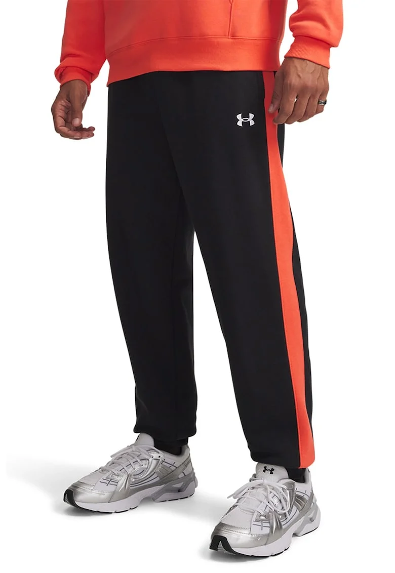 Pantaloni de trening cu buzunare laterale Rival, Negru/Coral