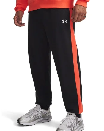 Pantaloni de trening cu buzunare laterale Rival, Negru/Coral