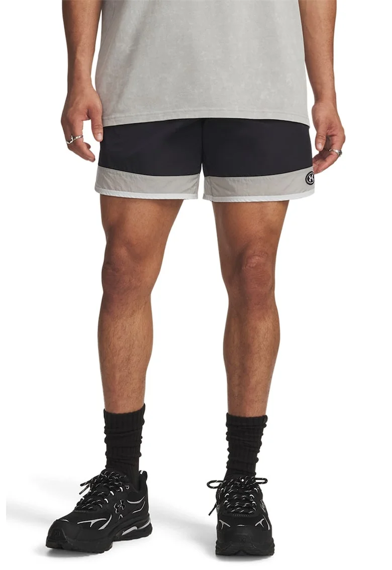 Pantaloni scurti cu logo Icon, Negru/Gri deschis