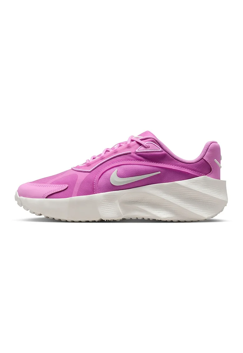 Pantofi sport Aura Edge din material textil cu insertii din piele ecologica, Roz orhidee