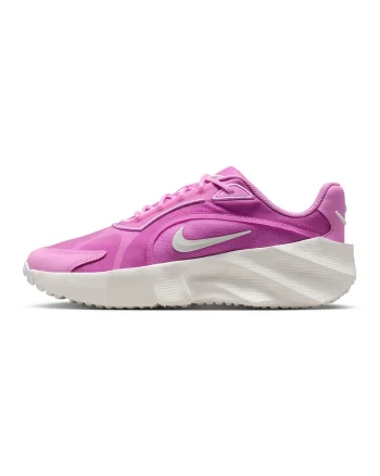 Pantofi sport Aura Edge din material textil cu insertii din piele ecologica, Roz orhidee