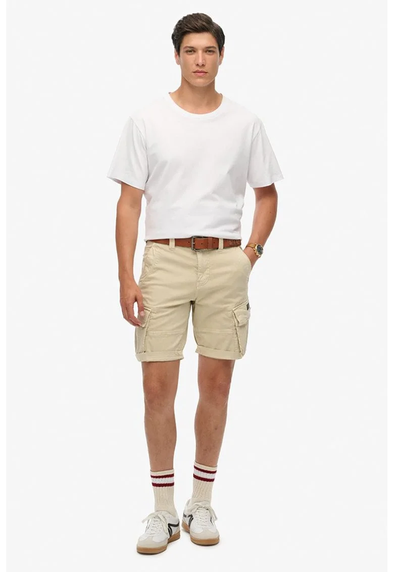 Pantaloni scurti cu buzunare, Maro nisip