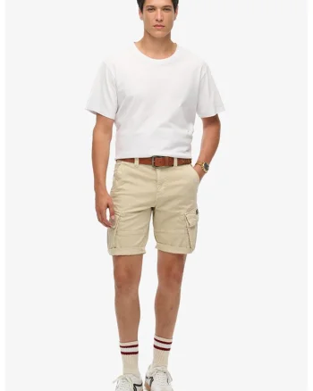 Pantaloni scurti cu buzunare, Maro nisip