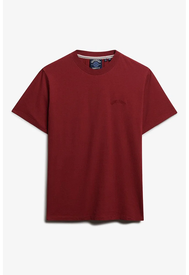 Tricou supradimensionat din bumbac, Rosu inchis