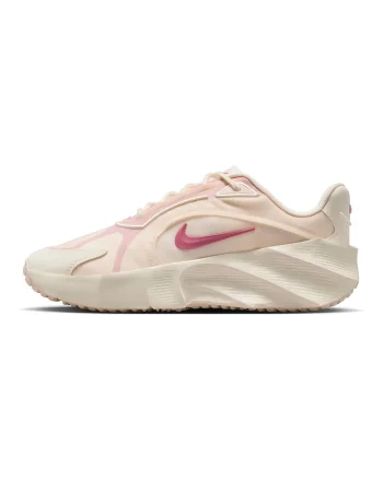 Pantofi sport Aura Edge din material textil cu insertii din piele ecologica, Roz/Crem