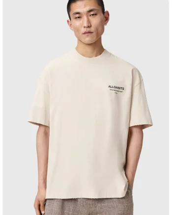 Tricou supradimensionat cu imprimeu text, Negru/Bej
