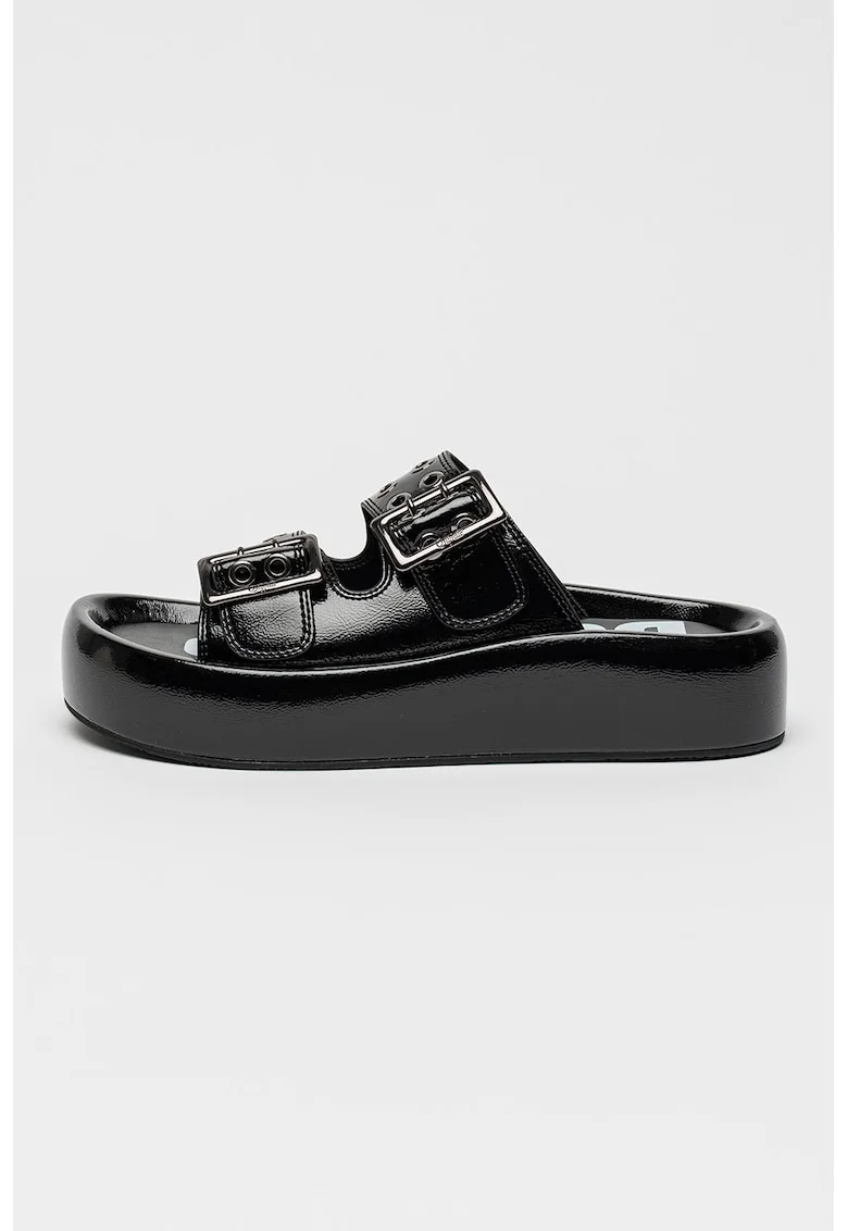 Papuci flatform Raya Ari, Negru