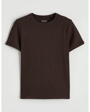 Tricou uni cu striatii, Maro inchis