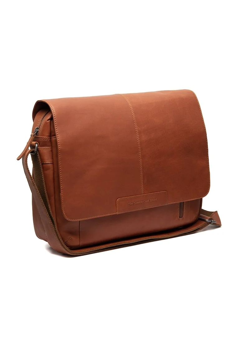Geanta umar unisex piele naturala, 12.7 litri, Richard,, Coniac