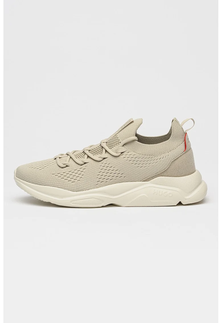 Pantofi sport low-cut din material textil Leon, Gri deschis