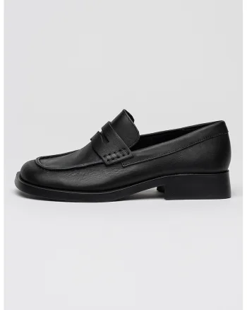 Pantofi loafer cu varf patrat Donna, Negru