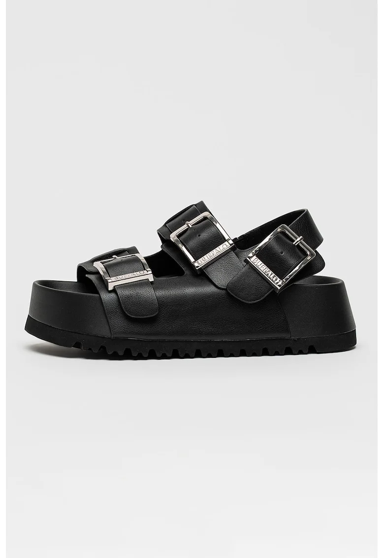 Sandale flatform Jane Athena, Negru