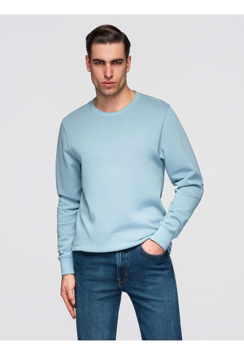 Bluza BASIC uni  OM-SSBN-0271, Albastru deschis