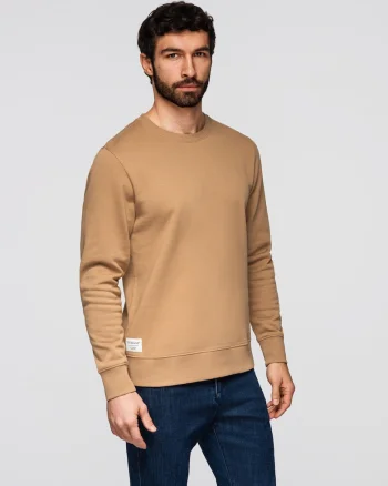 Bluza BASIC uni  OM-SSBN-0271, Maro cafeniu