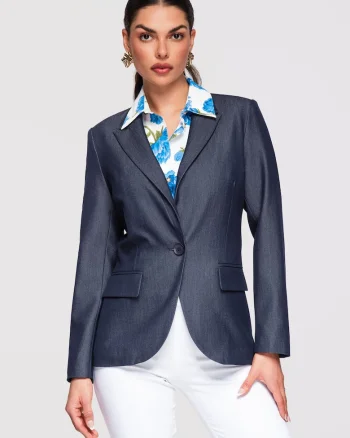 Sacou clasic  OW-BLZB-0114, Albastru inchis