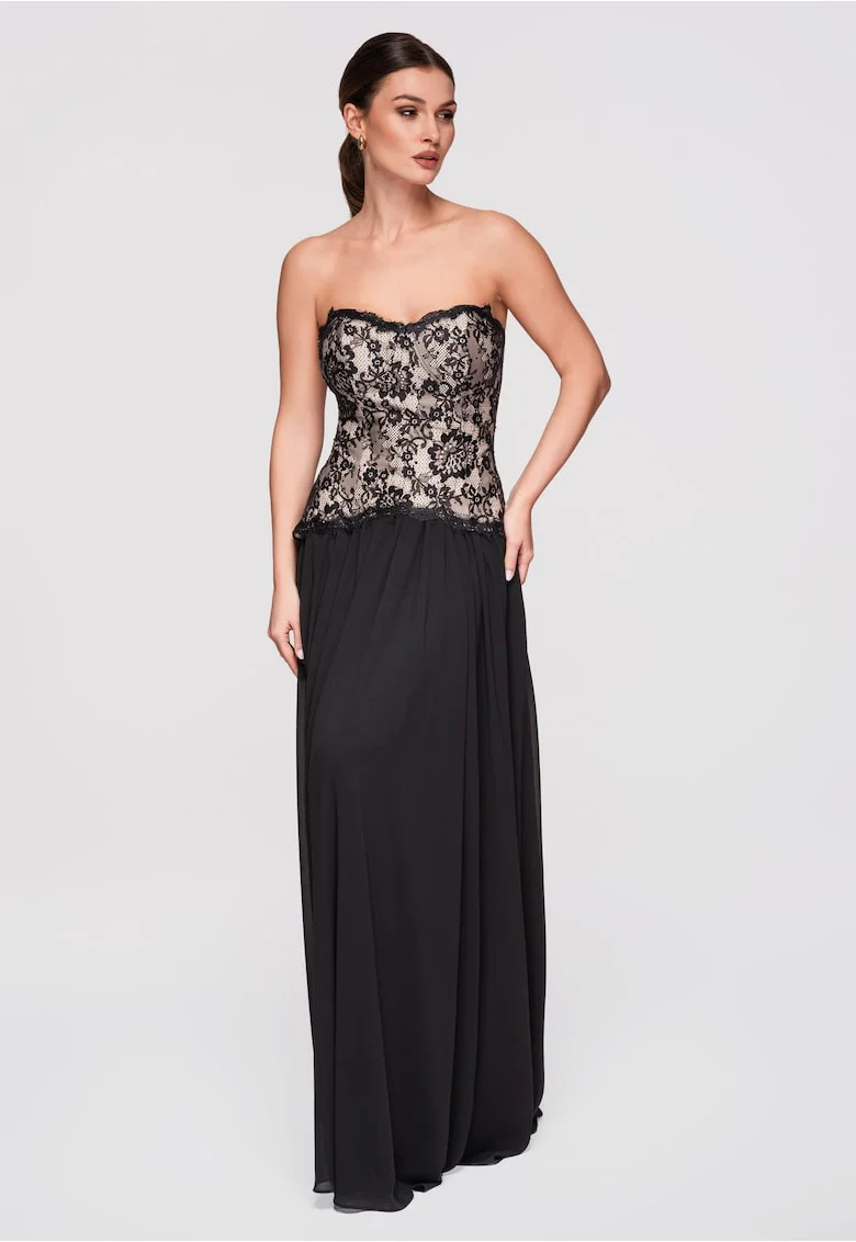 Rochie de seara maxi  LA-OM-DLR306, Negru