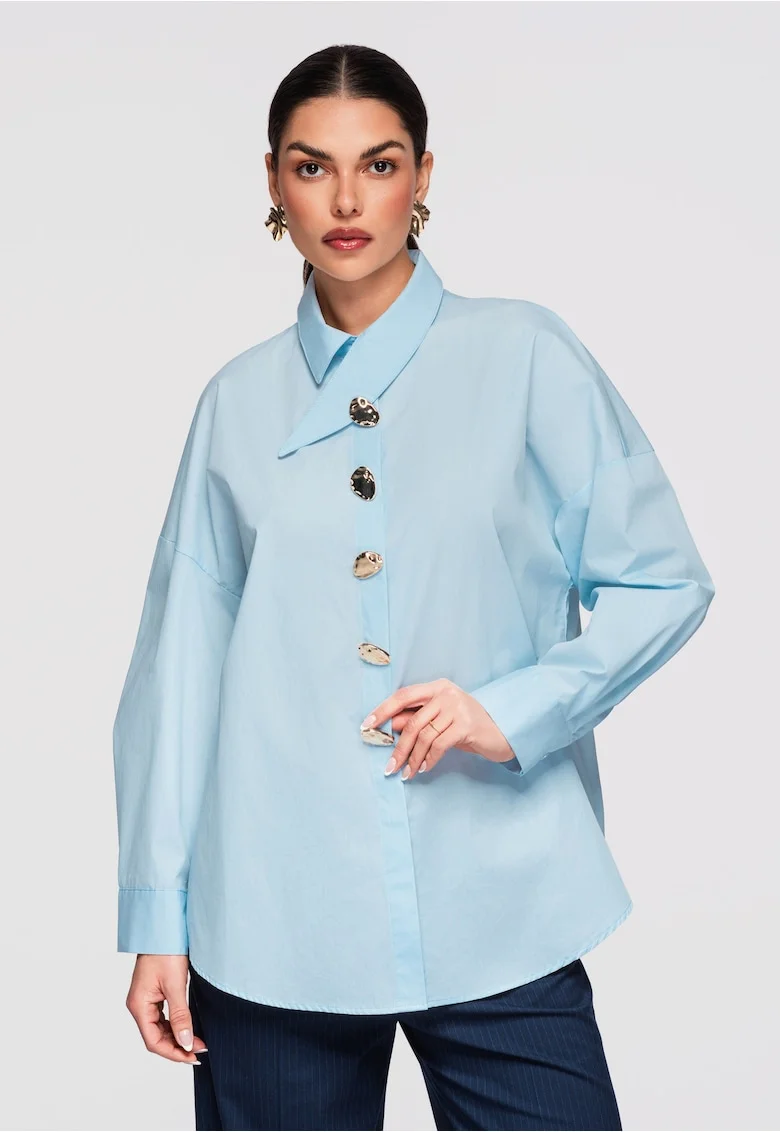 Camasa lunga  OW-SH-E0014, Albastru