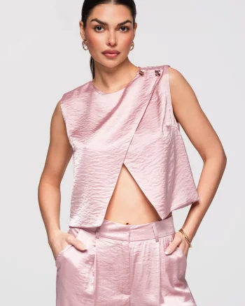 Bluza fara maneci  OW-TS-E0018, Roz