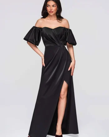 Rochie de seara maxi  LA-OM-DLR270, Negru