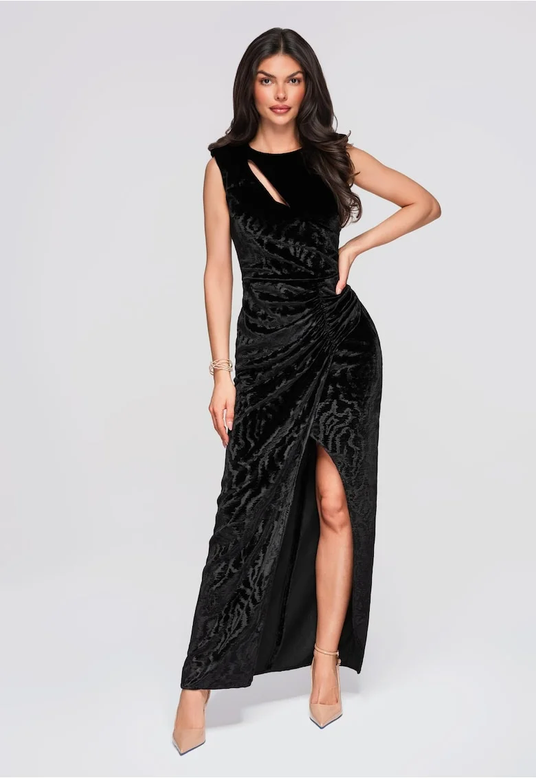 Rochie de seara maxi  LA-OM-DLR290, Negru