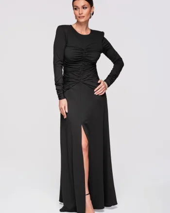 Rochie maxi eleganta de seara  LA-OM-DLR272, Negru