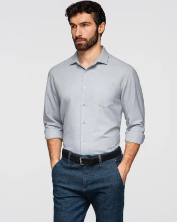 Camasa clasica cu croiala regular fit  K694, Gri deschis