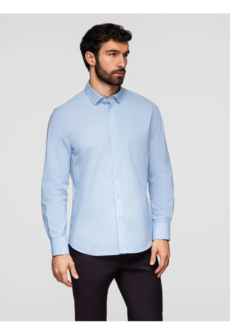 Camasa clasica din bumbac croiala regular fit  K699, Albastru deschis