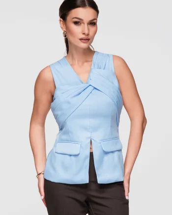 Bluza top eleganta  OW-TS-E0001, Albastru