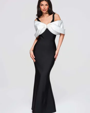Rochie de seara maxi  LA-OM-DLR288, Negru