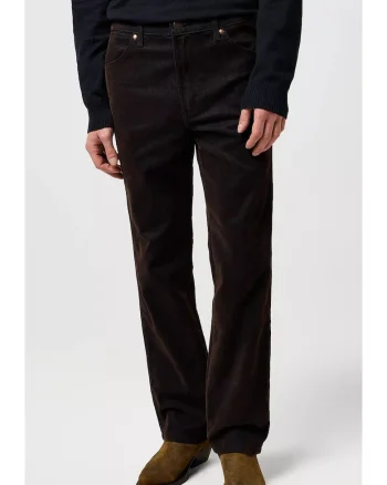 Pantaloni barbati 112371607,  Maro inchis, Bumbac,