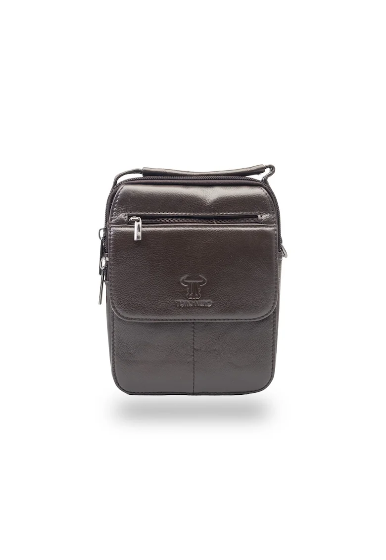 Geanta barbati  Hand Carier, piele naturala, ajustabila, maro