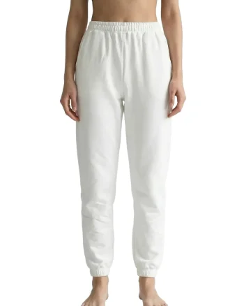 Pantaloni dama,  Alb, Talie elastica
