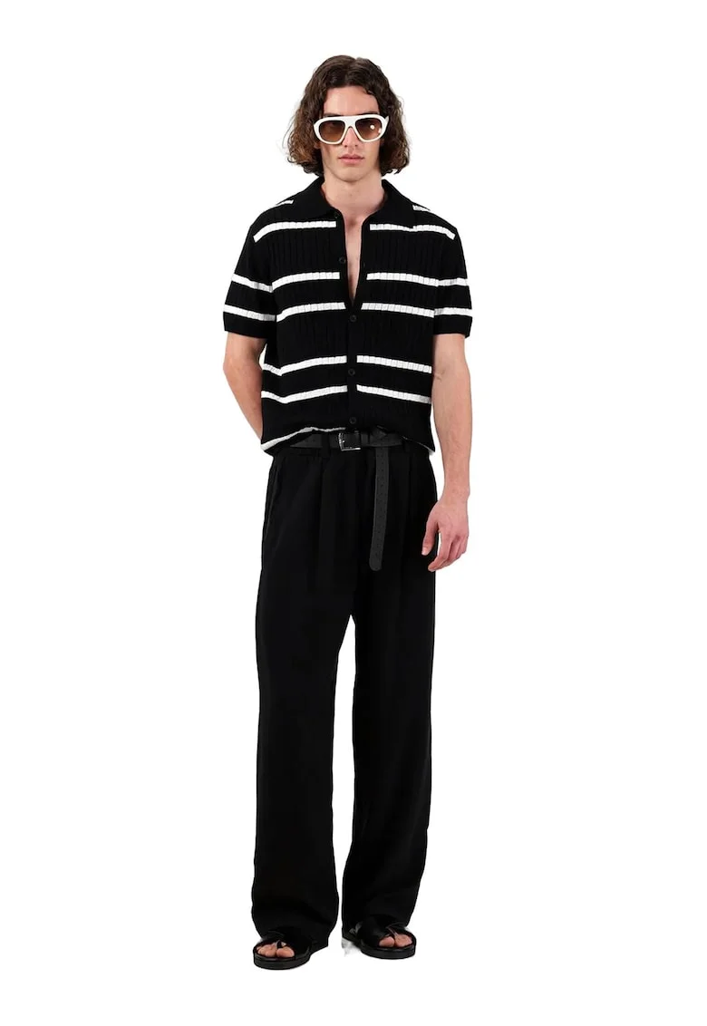 Pantaloni barbati,  Modal/Poliester, Negru