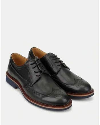 Pantofi barbati neagra piele naturala, Negru
