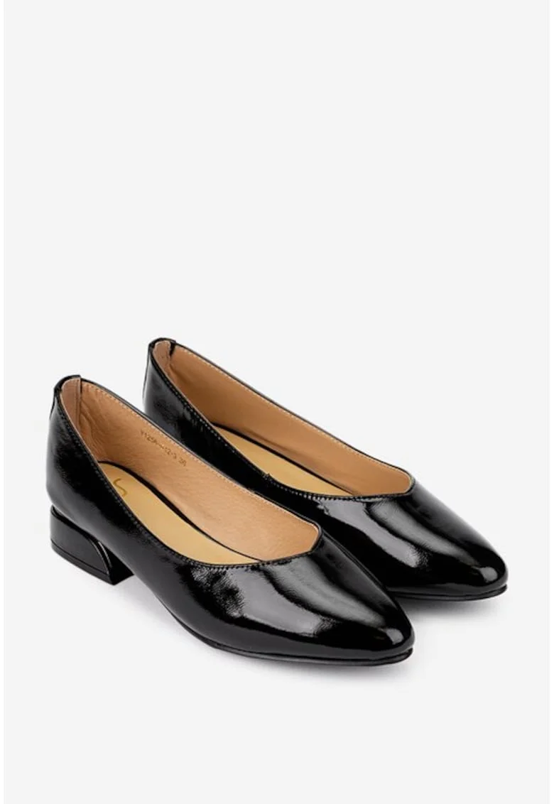 Pantofi dama NUR negri din piele lacuita