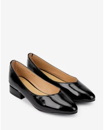 Pantofi dama NUR negri din piele lacuita