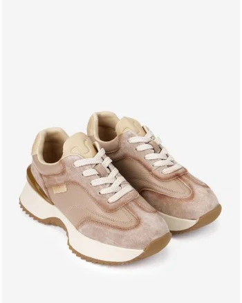Pantofi  bej din piele, Bej