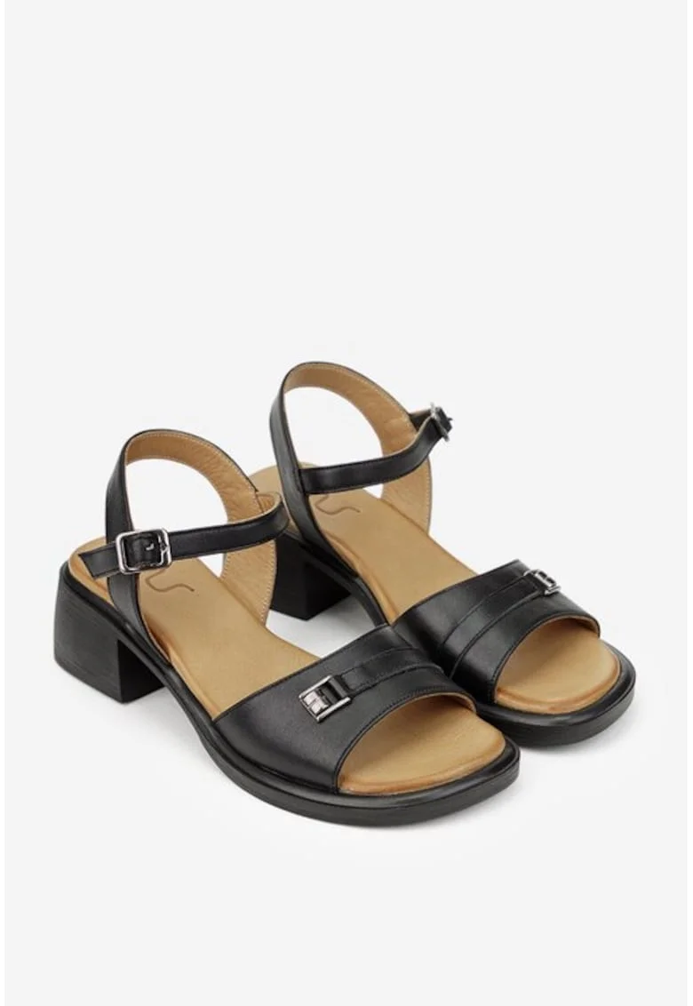 Sandale dama  din piele naturala, Negru