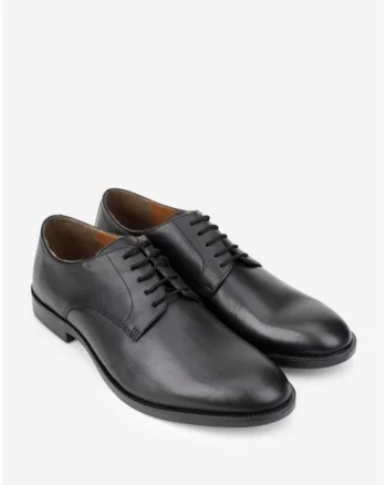 Pantofi barbati din piele naturala neagra