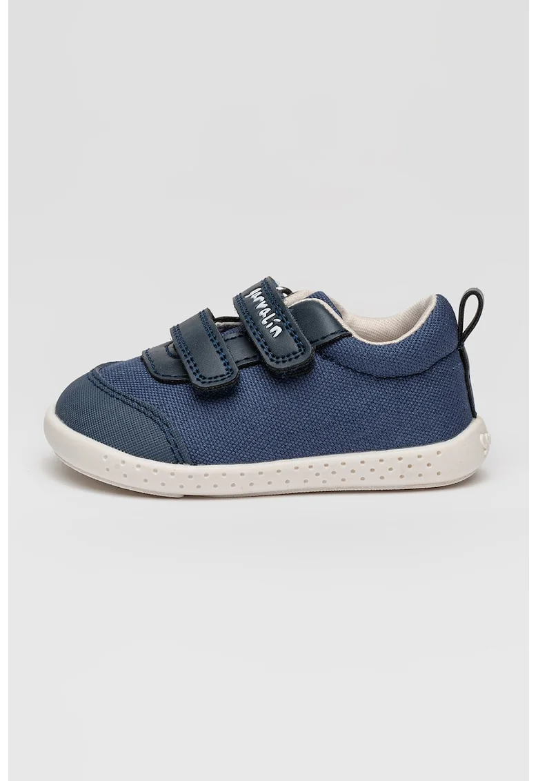 Pantofi sport cu velcor si insertii de panza, Albastru inchis