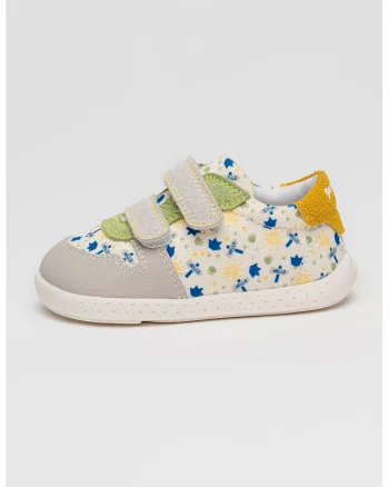 Pantofi sport cu velcro si imprimeu, Multicolor
