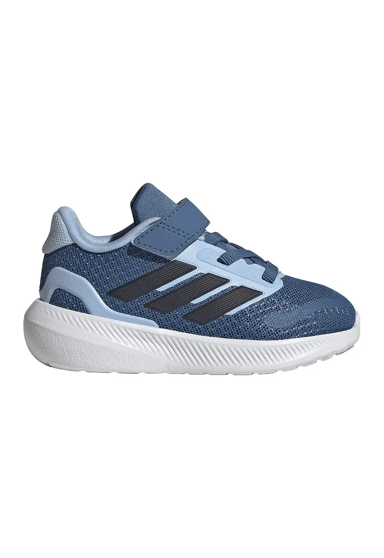 Pantofi sport Run Falcon 5 din material textil cu velcro, Negru/Albastru inchis/Albastru lavanda