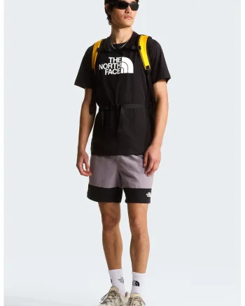 Tricou cu decolteu la baza gatului si imprimeu logo Evolution, Alb/Negru
