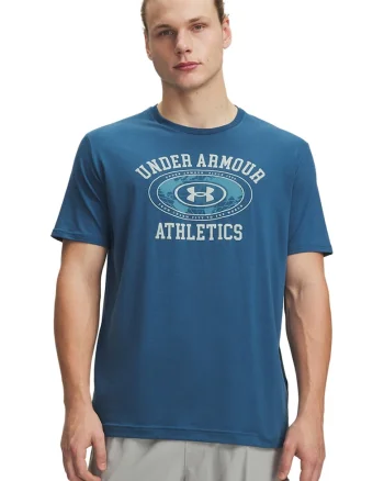 Tricou cu logo grafic, Albastru inchis
