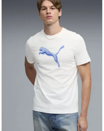 Tricou regular fit cu logo, Alb/Albastru deschis