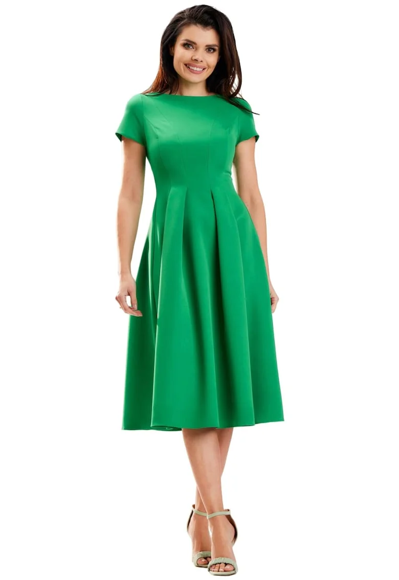 Rochie A569,  Poliester/Elastan, Verde