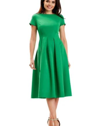 Rochie A569,  Poliester/Elastan, Verde
