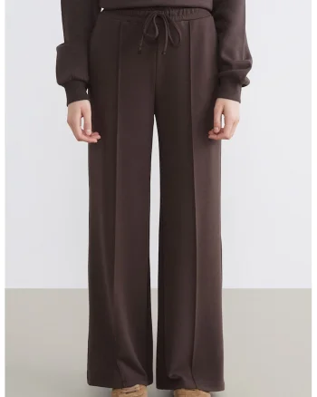 Pantaloni de trening cu snur, Maro pamantiu