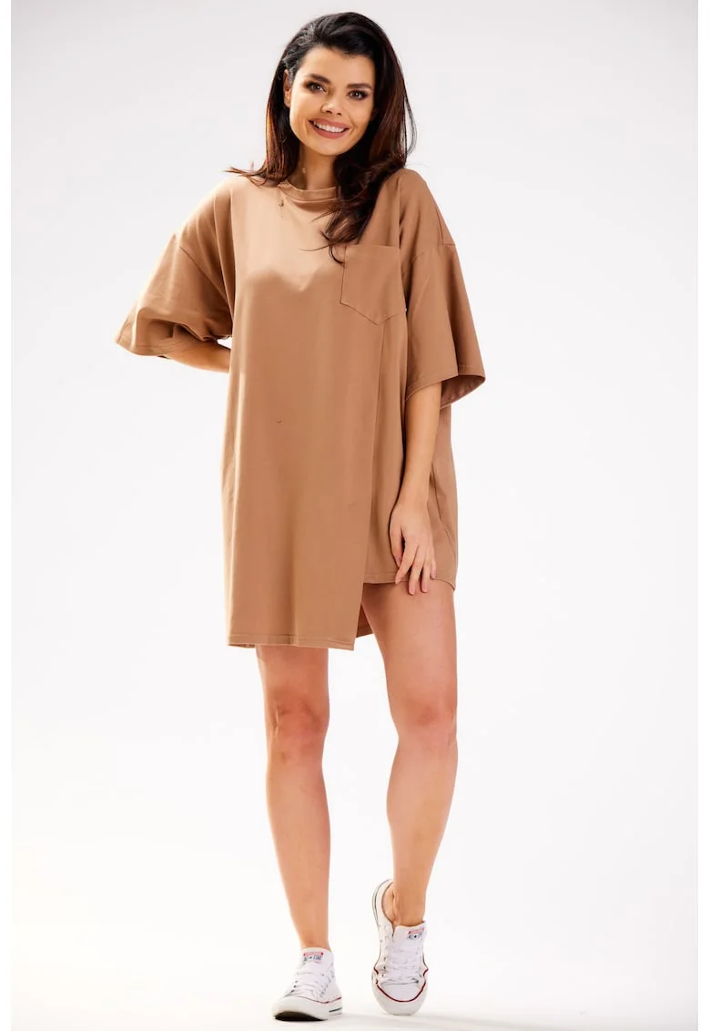 Rochie oversize mini t,, Bej